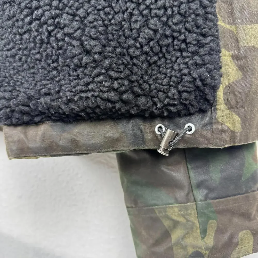 Freemans Sporting Club Mens XL Camo Waxed Cotton Jacket Shearling Lined USA - Picture 10 of 12